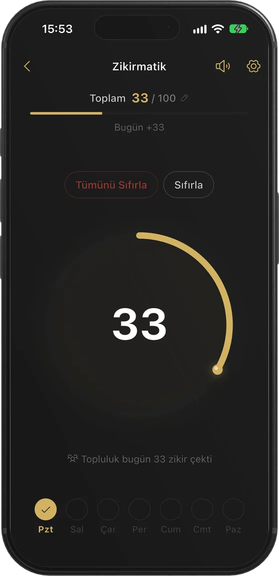 Kıblem zikirmatik: 33 zikir