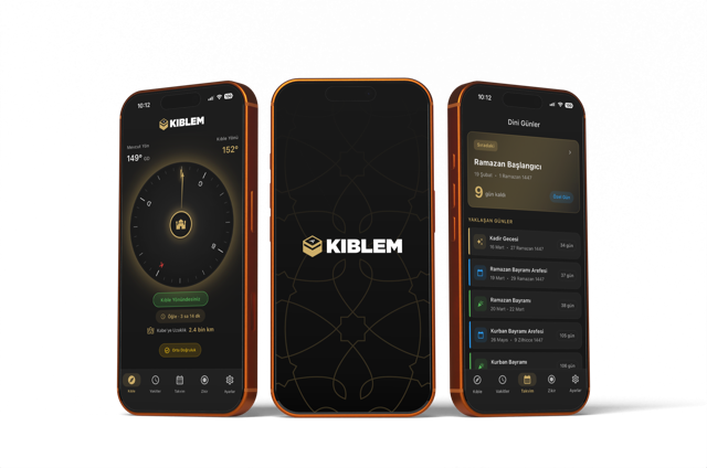 Kıblem ücretsiz kıble pusulası ve namaz vakitleri uygulaması ekran görüntüsü