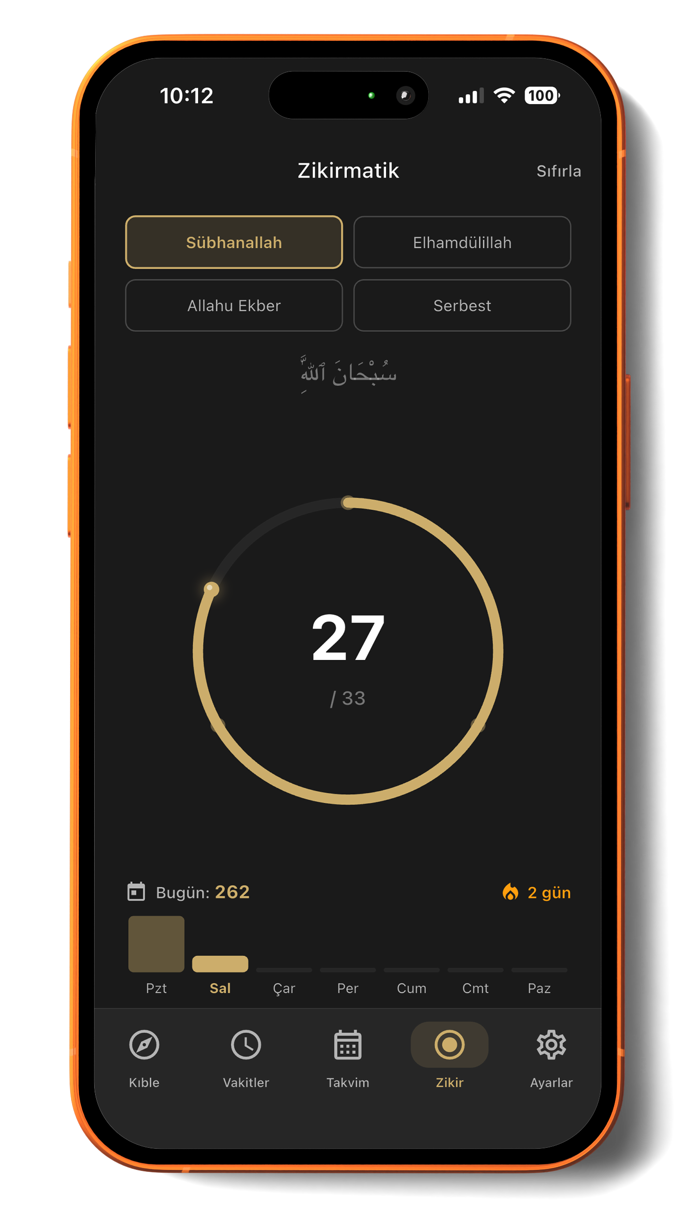 Kıblem dijital zikirmatik ekranı